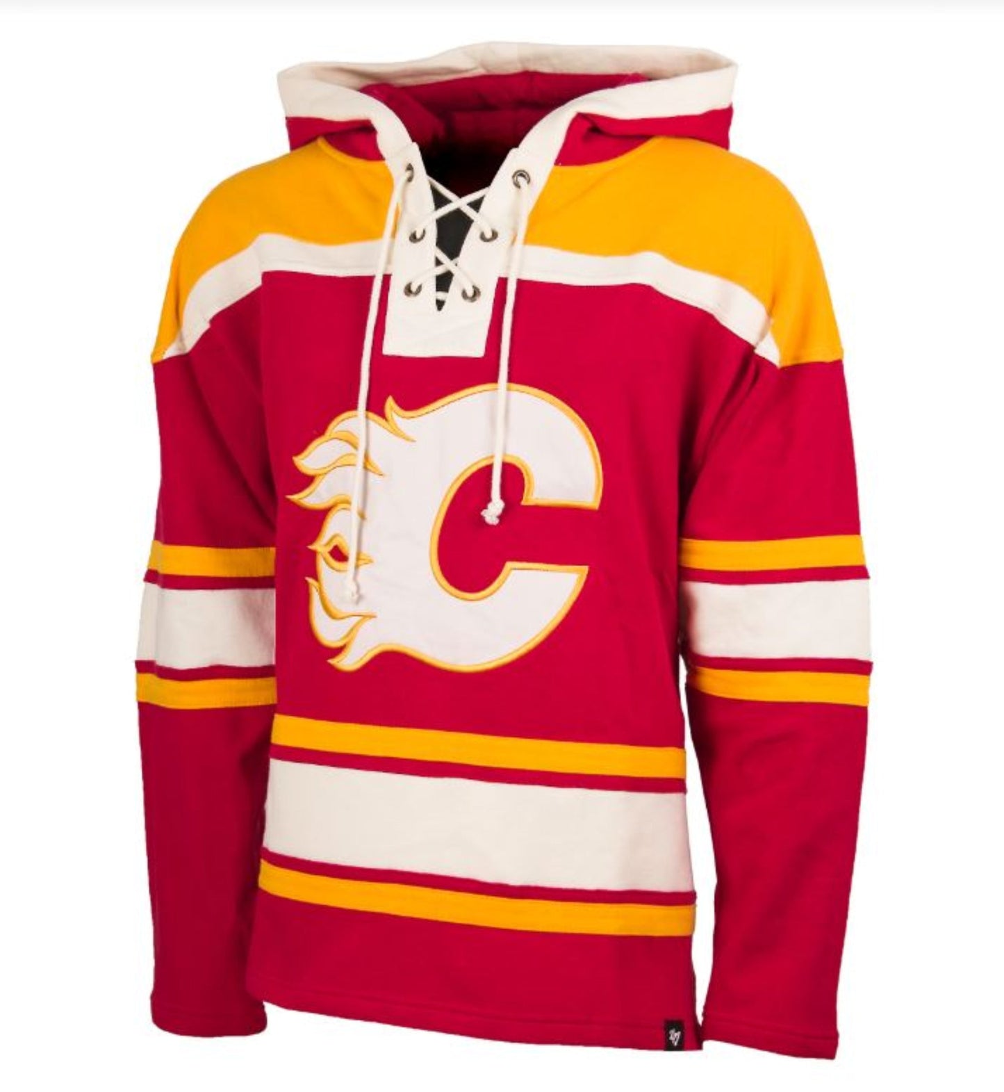 '47 NHL Calgary Flames Fleece Lacer Hoodie - Red