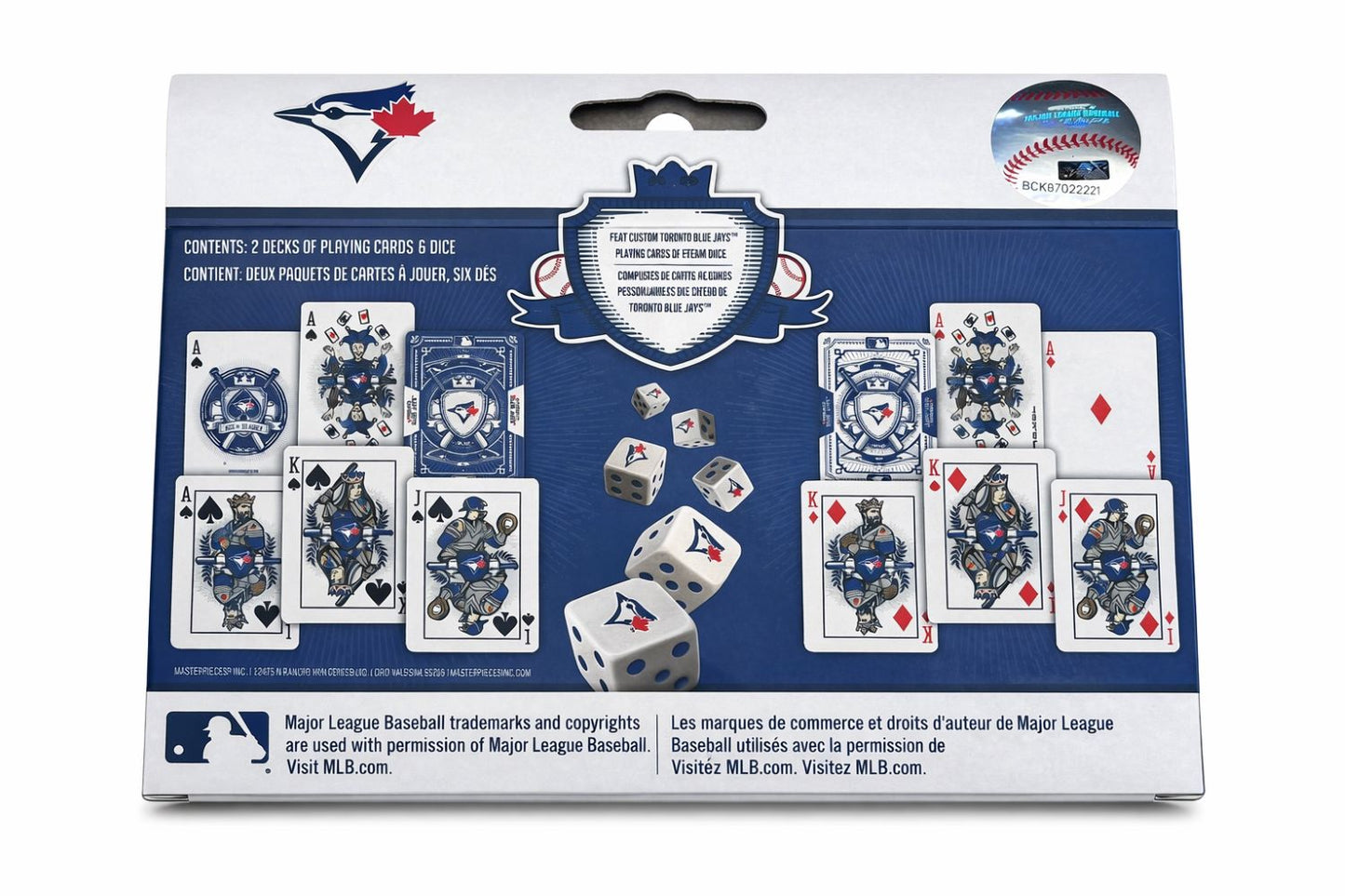 Masterpieces Puzzle Company Toronto Blue Jays Two Decks of Playing Cards & Dice Set