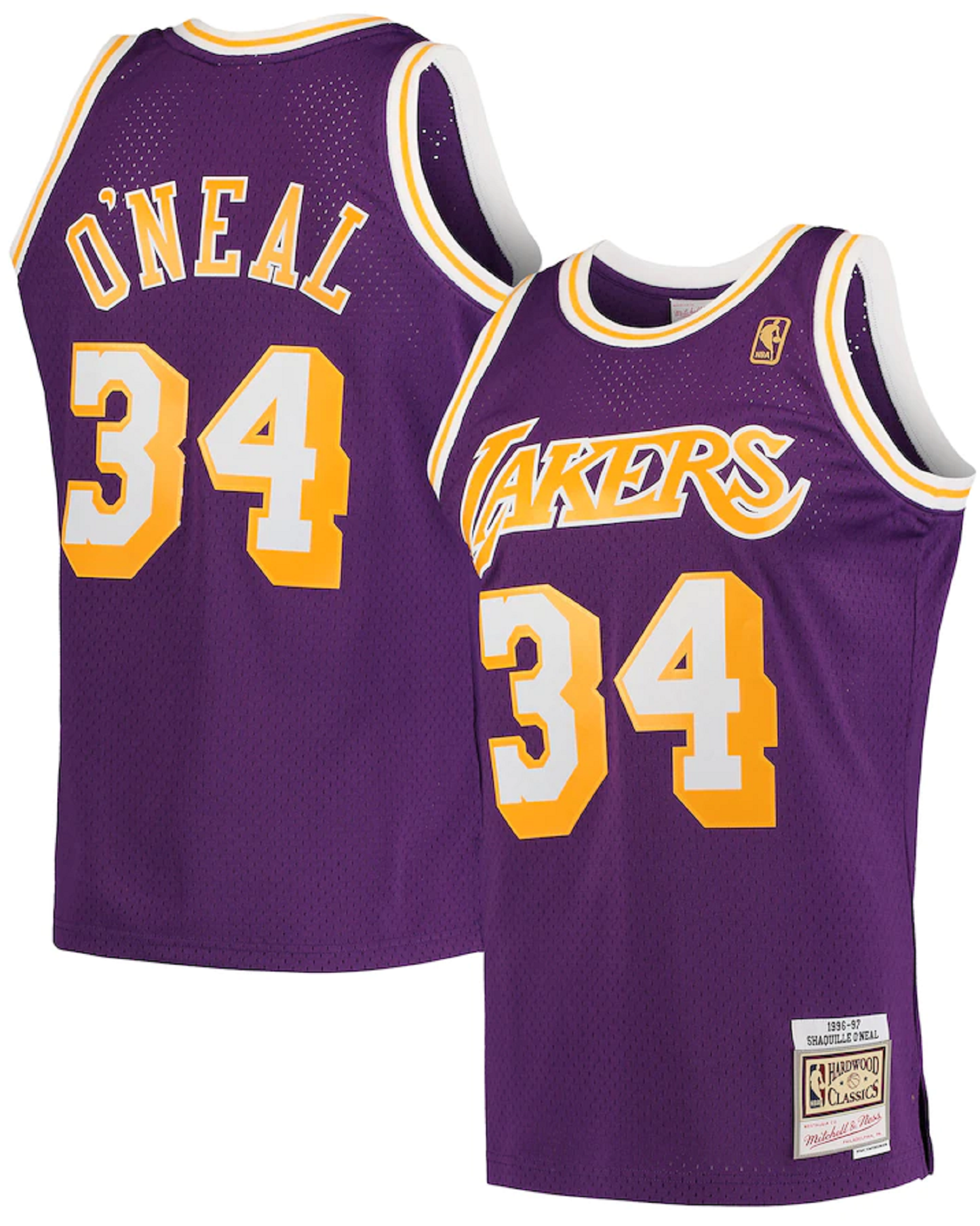 Shaquille O'Neal #34 Los Angeles Lakers Mitchell & Ness 1996-97 Hardwood Classics Swingman Player Jersey - Purple