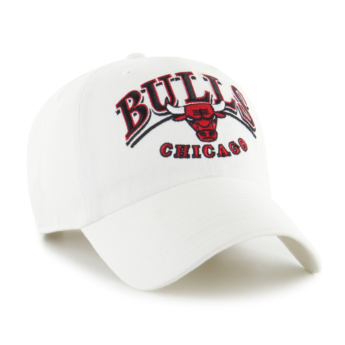 '47 NBA Chicago Bulls Stark Clean Up Adjustable Hat - White