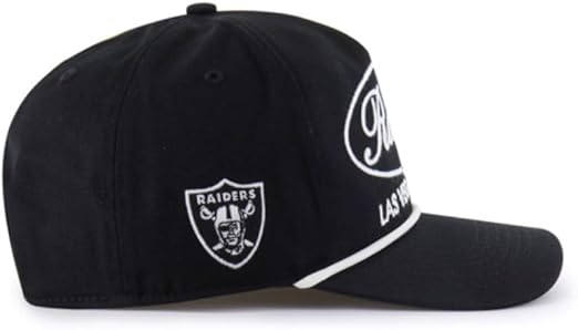 '47 NFL Las Vegas Raiders Foundational Sandstone Script Hitch RF Adjustable Snapback Hat - Black