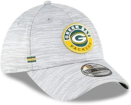 Men's New Era Gray Green Bay Packers 2020 NFL Sideline Official 39THIRTY Flex Hat