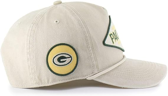 '47 NFL Green Bay Packers Cairn Hitch RF Adjustable Snapback Hat - Beige