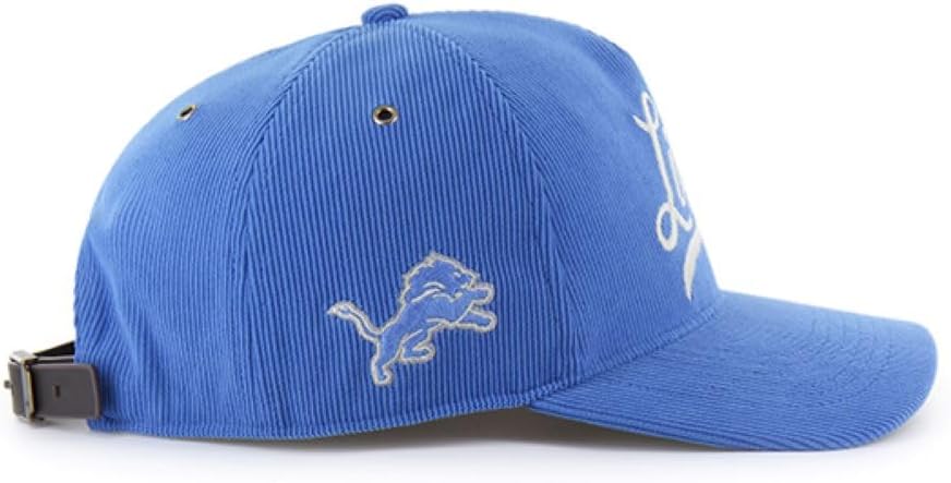 '47 NFL Detroit Lions Golden Age Cord Hitch RF Adjustable Snapback Hat - Blue