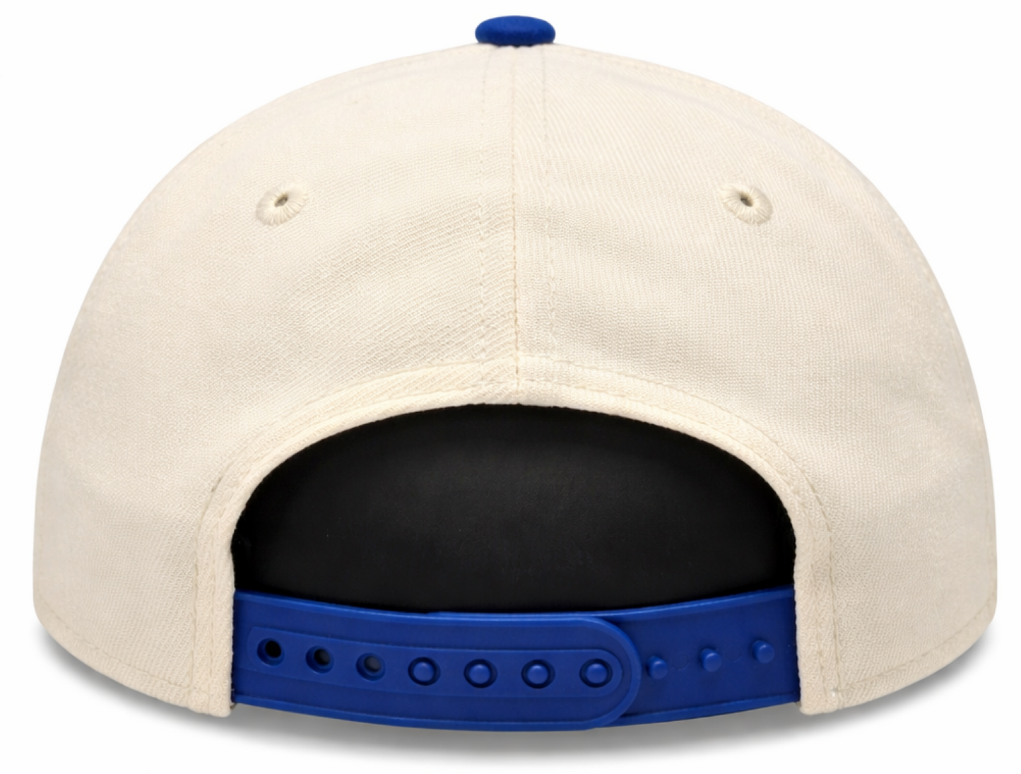 New Era 9FORTY A-Frame MLB Toronto Blue Jays Two Tone 50th Anniversary Side Patch Custom Collection Adjustable Hat - Off-White/Navy Blue