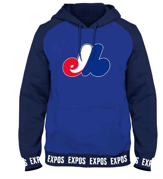 Bulletin Men's MLB Montreal Expos Pullover Hoodie - Blue/Navy