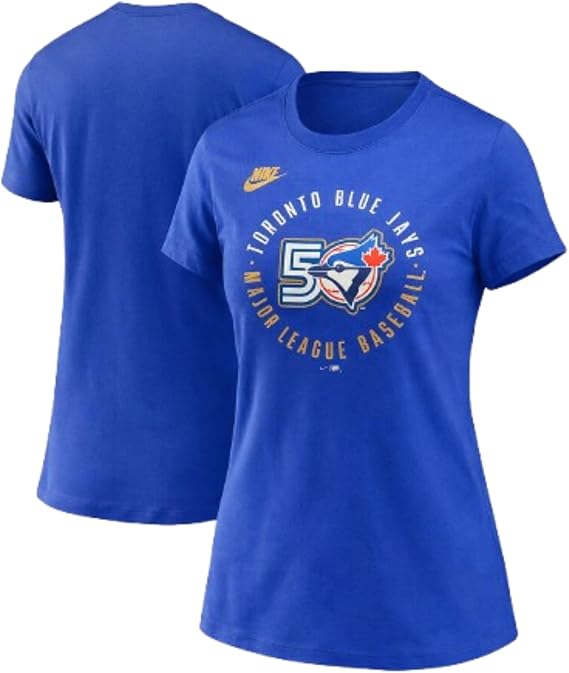 Nike MLB Toronto Blue Jays Women's 50th Anniversary Logo Graphic T-Shirt - Royal Blue