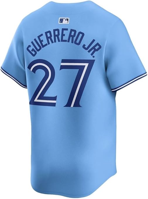 Nike Mens MLB Toronto Blue Jays Vladimir Guerrero Jr. Alternate Limited Jersey Stitched Name and Number - Powder Blue