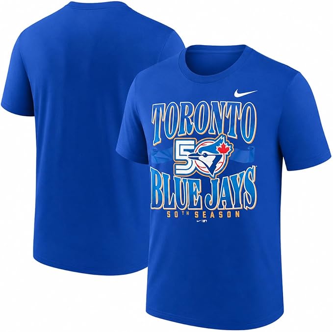 Nike MLB Toronto Blue Jays 50th Season Bold Graphic T-Shirt - Royal Blue