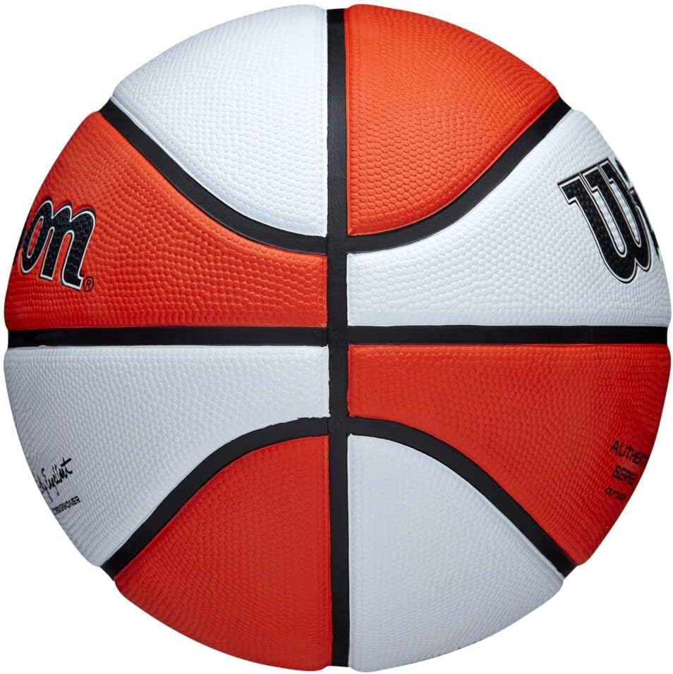 WILSON WNBA Outdoor Basketball - Size 6-28.5" Orange/White
