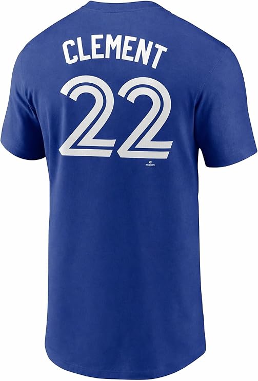 Nike MLB Ernie Clement Toronto Blue Jays Name & Number T-Shirt - Royal Blue