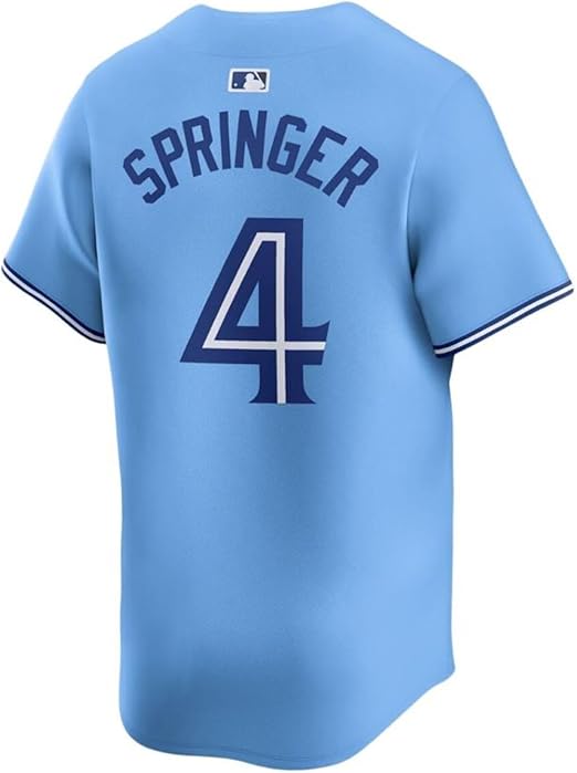 Nike Mens MLB Toronto Blue Jays George Springer Alternate Limited Jersey Stitched Name and Number - Powder Blue