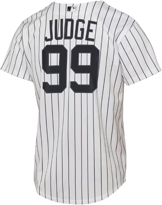 Nike Youth MLB New York Yankees Aaron Judge #99 Pinstripe Home Jersey - White/Black