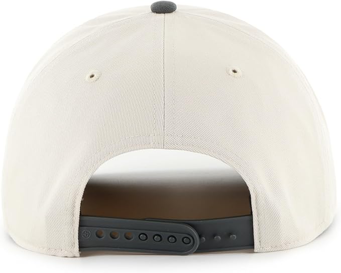 47 MLB Toronto Blue Jays Cooperstown 1977 Logo Two-Tone Adjustable Hitch Hat - Bone/Charcoal