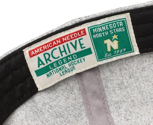 American Needle NHL Minnesota North Stars Vintage Archive Legend Adjustable Hat - Heather Grey