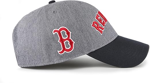'47 MLB Boston Red Sox Granite Script MVP Snapback Hat - Grey/Black