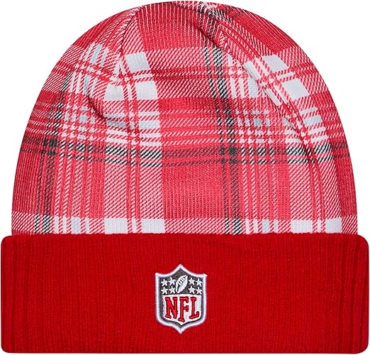 New Era Men's NFL Tampa Bay Buccaneers Sideline Statement Cuffed Knit Hat- Red