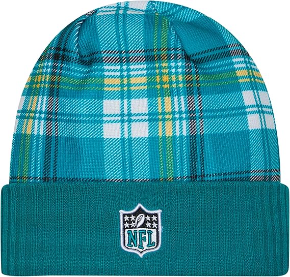 New Era Men's NFL Jacksonville Jaguars Sideline Statement Cuffed Knit Hat- Teal