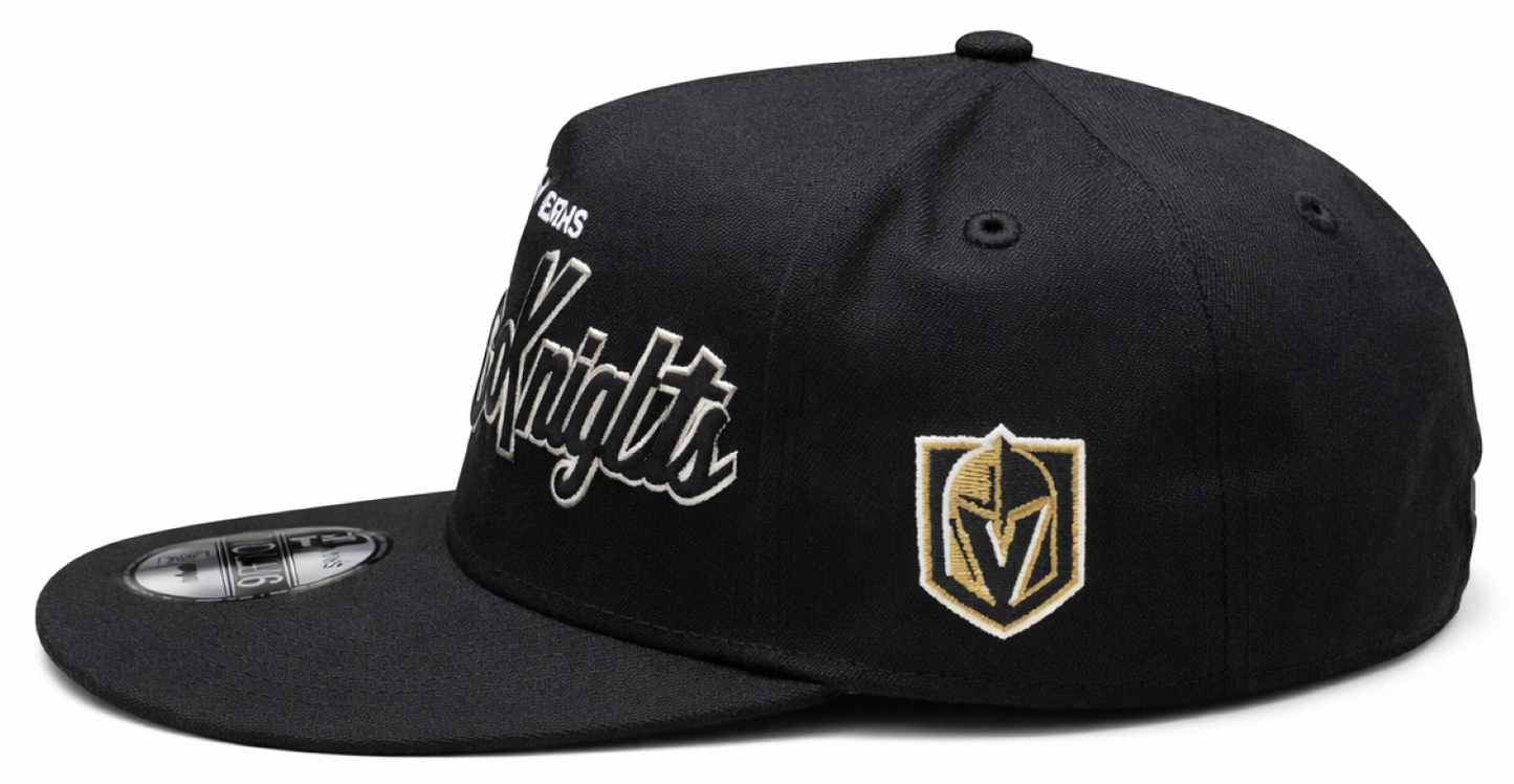 New Era 9FIFTY A-Frame NHL Vegas Golden Knights Adjustable Snapback Hat - Black