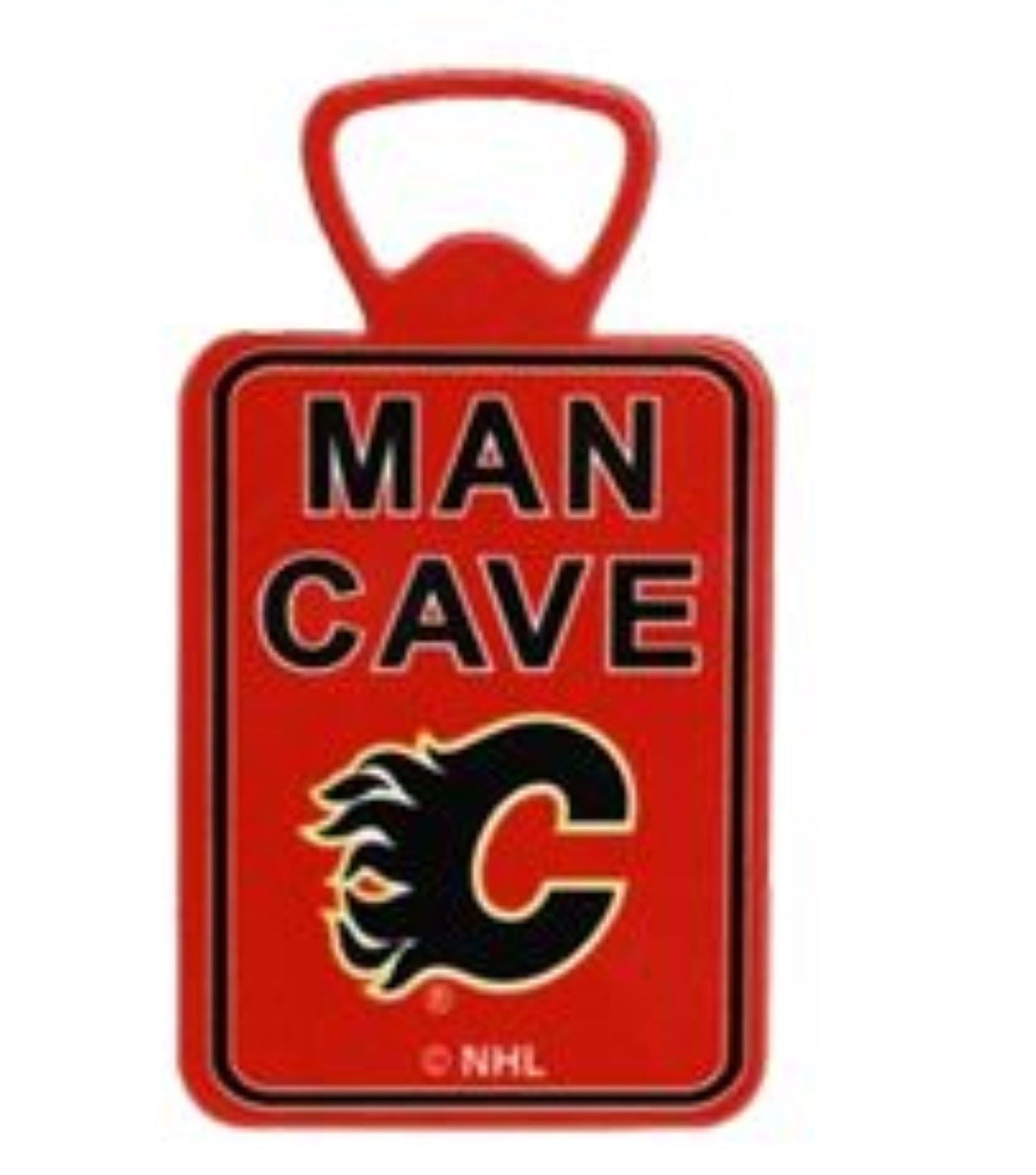 NHL Man Cave 4 x 2.5 inch Super Steel Magnet Bottle Opener