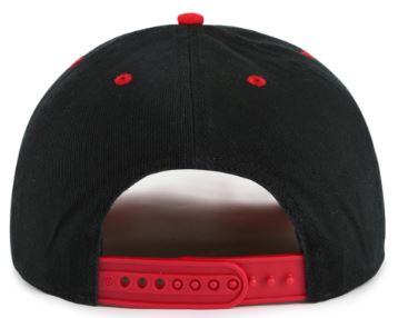 '47 NBA Toronto Raptors Double Header Baseline Hitch Snapback - Black/Red