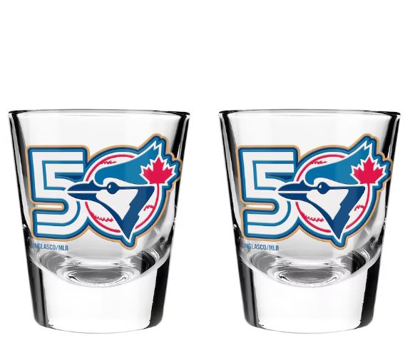 Toronto Blue Jays 50th Season Two-Piece 2oz Shot Glass Set