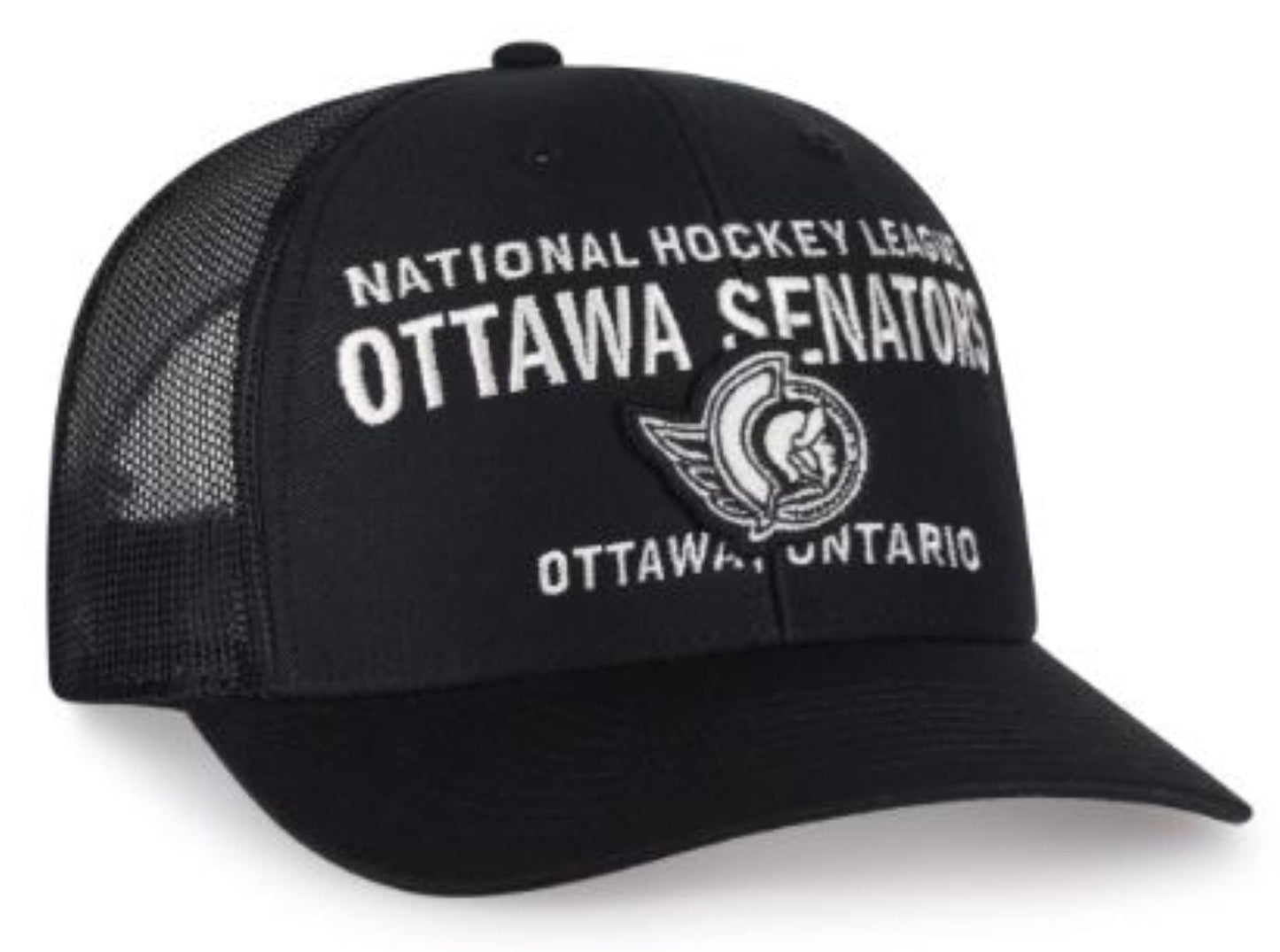 '47 NHL Ottawa Senators Contemporary Mesh Trucker Hat - Black/White
