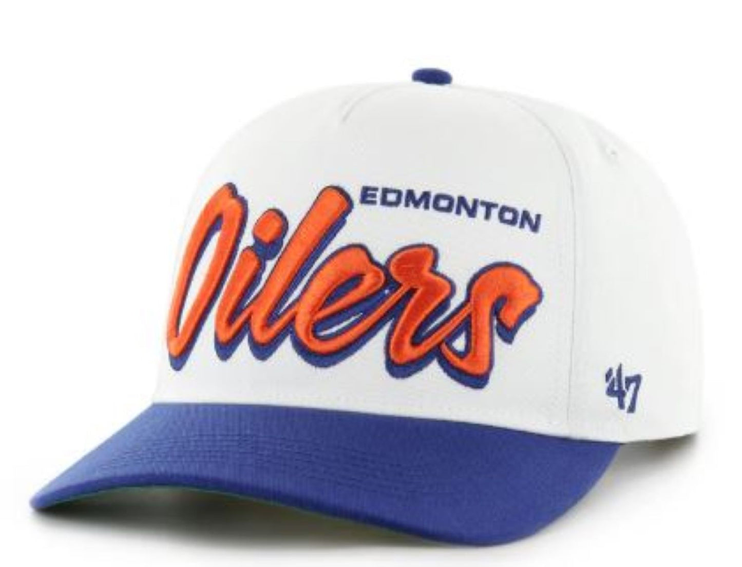 '47 NHL Edmonton Oilers Drop Shadow Hitch RF Snapback - White