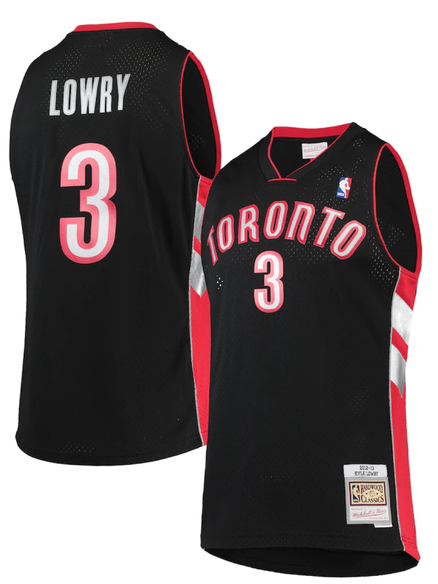 Men's Mitchell & Ness NBA Kyle Lowry Toronto Raptors 2012/13 Hardwood Classics Swingman Jersey – Black