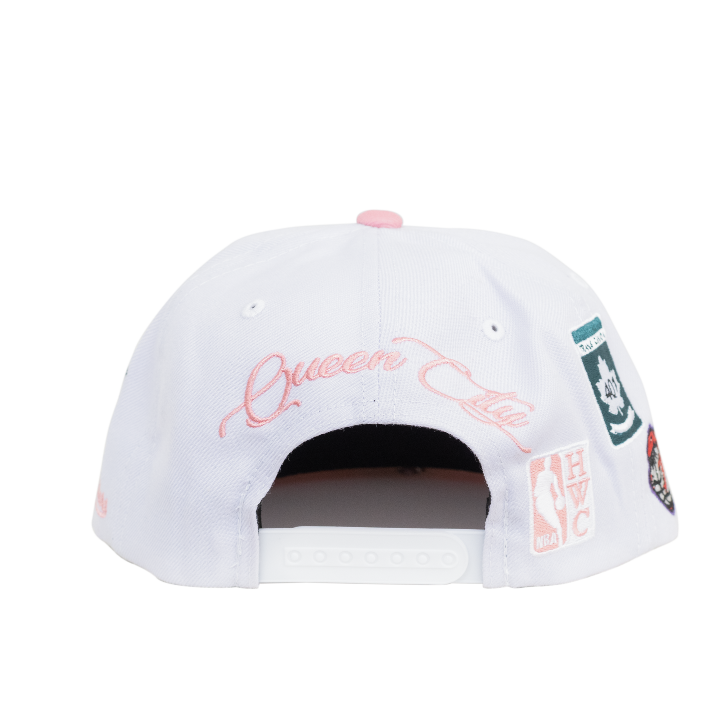 Men's Mitchell & Ness Toronto Raptors NBA Snapback Hat - White/Pink
