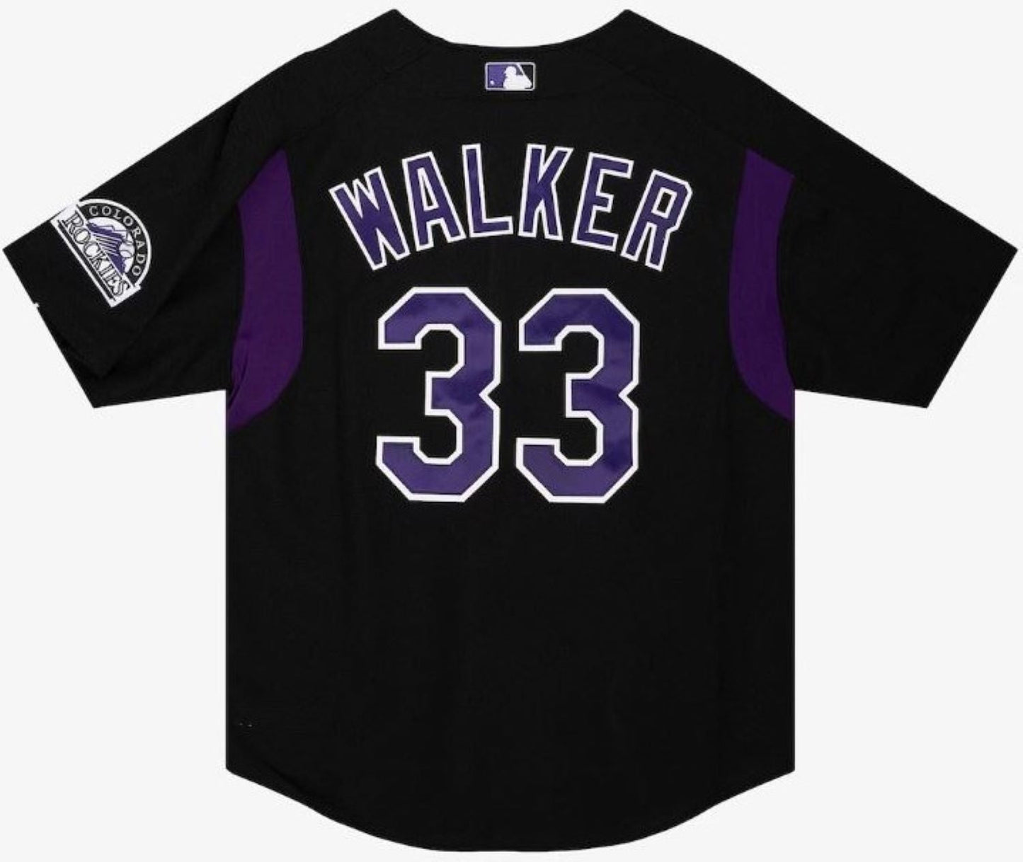Mitchell & Ness MLB Larry Walker Colorado Rockies 2003 Player Jersey - Black/Purple