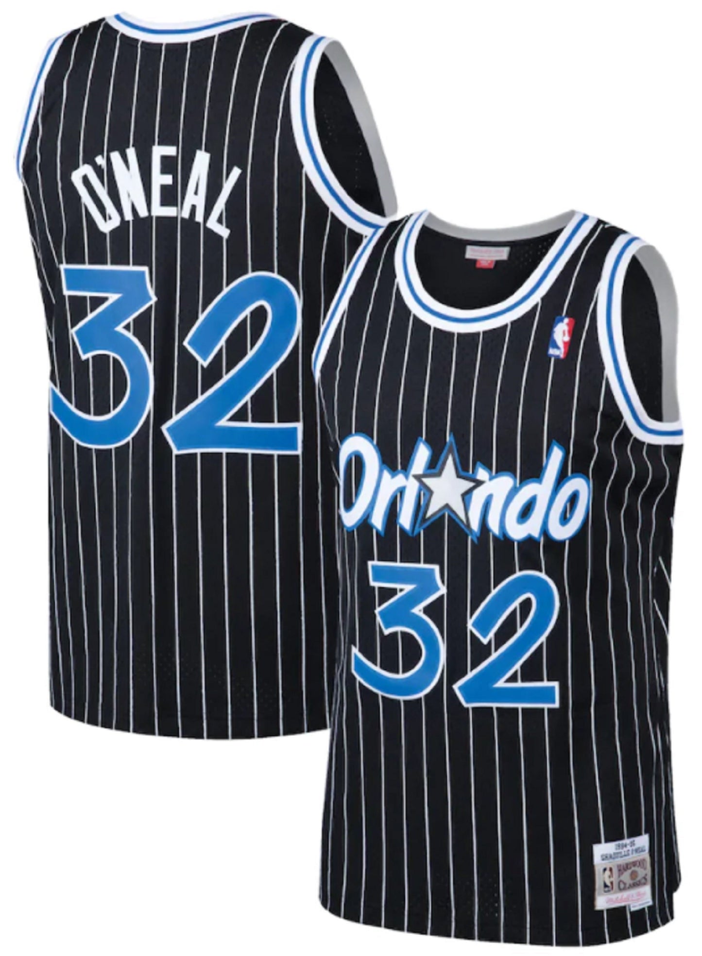 Men's Mitchell & Ness Shaquille O'Neal Black Orlando Magic 1994-95 Hardwood Classics Swingman Jersey