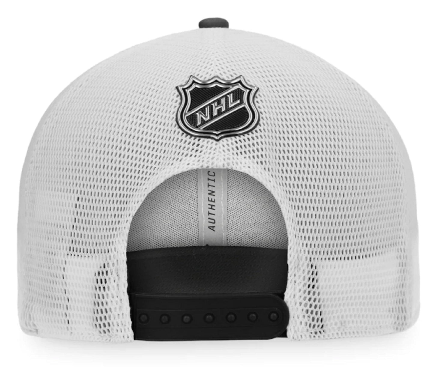 Men's Toronto Maple Leafs Fanatics Branded Black/White Authentic Pro Locker Room Alternate Logo Trucker - Snapback Hat