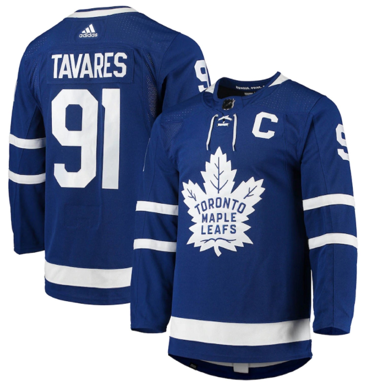 Men's Toronto Maple Leafs John Tavares adidas Blue Home Primegreen Authentic Pro Player - Jersey