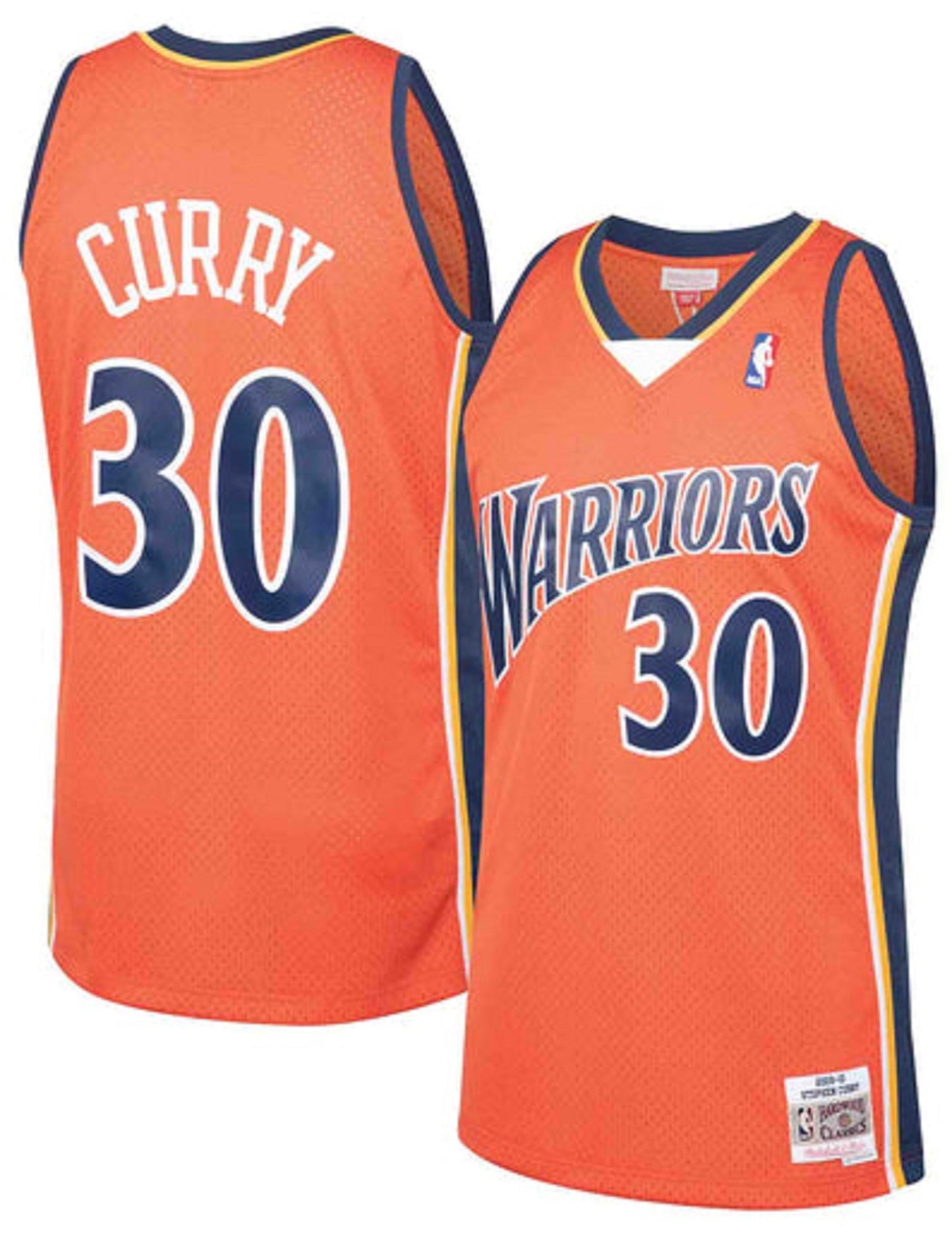 Stephen Curry Golden State Warriors 2009-10 Mitchell & Ness Hardwood Classics Swingman Jersey – Orange