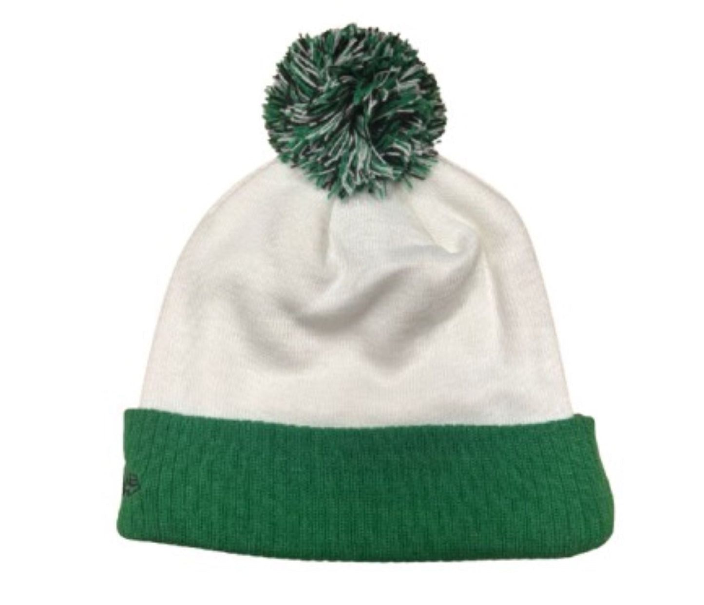 Men's New Era Philadelphia Eagles Spirit Cuffed Knit Pom Beanie - White/Green