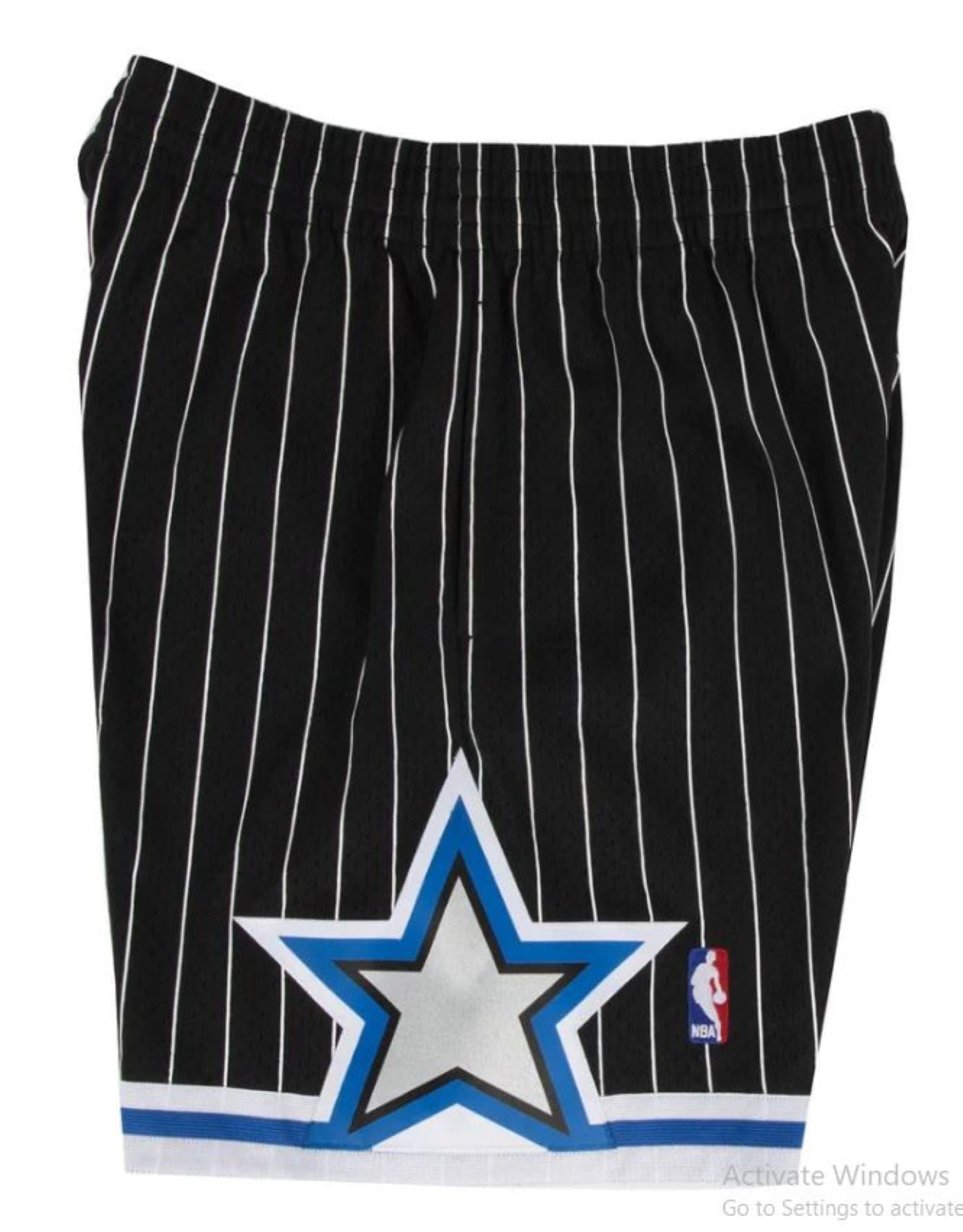 Mitchell & Ness Men's Orlando Magic 1994 Swingman Shorts - Black/White Pinstripe