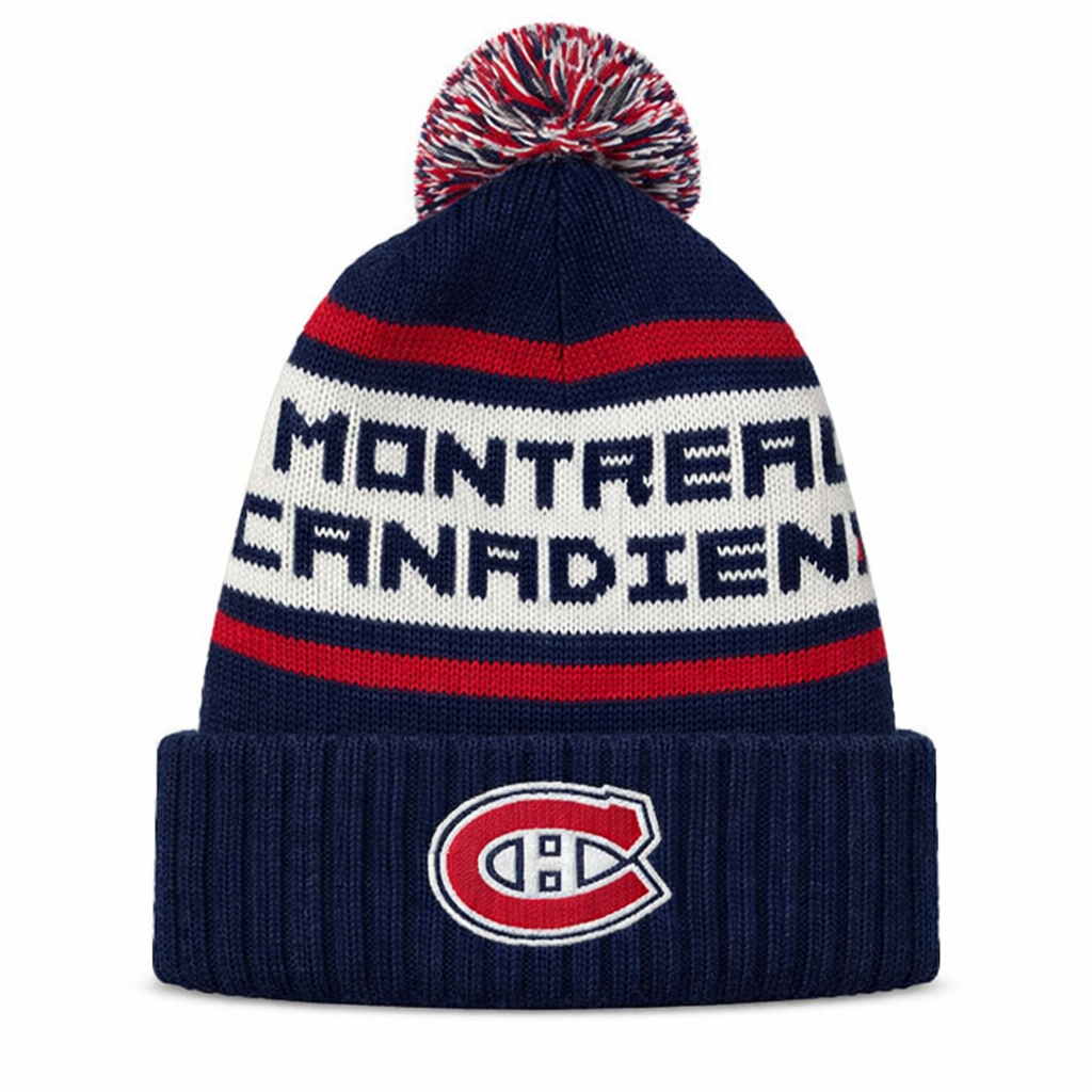 American Needle NHL Montreal Canadiens Pillow Line Pom Knit Toque - Navy/Red