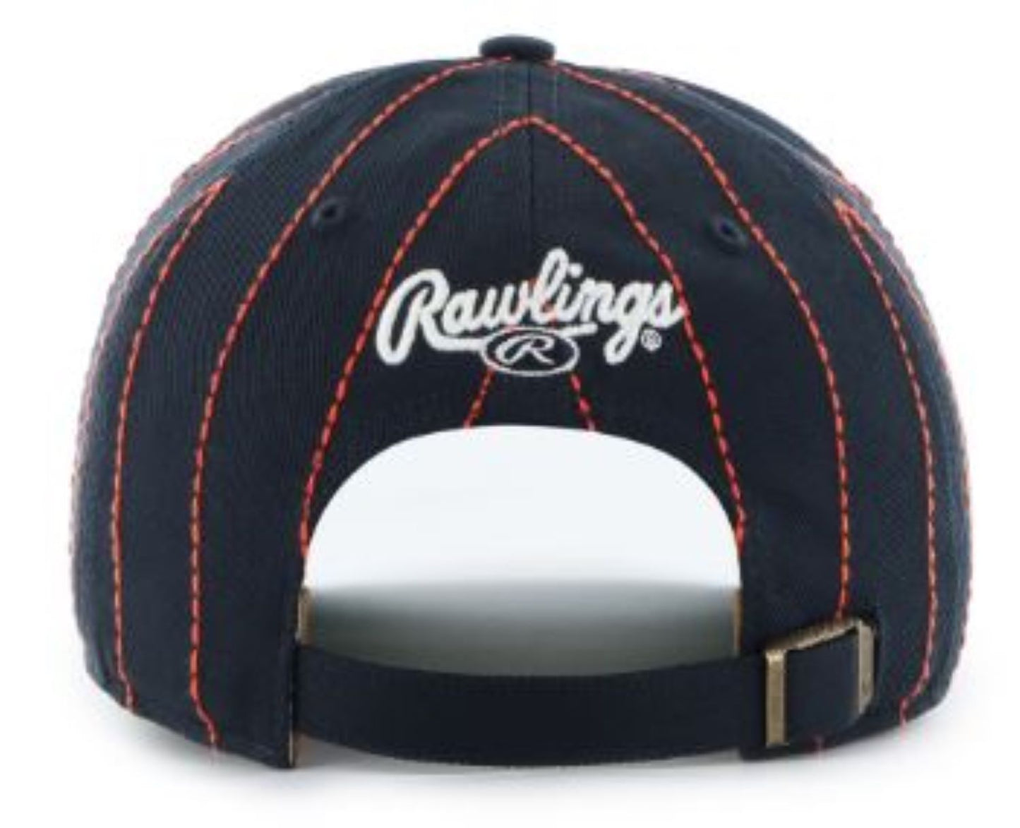 '47 MLB Detroit Tigers Rawlings Pinstripe Clean Up Adjustable Snapback Hat - Black/Orange