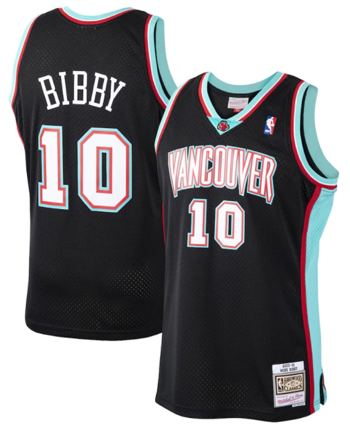 Men's Mitchell & Ness Mike Bibby Black Vancouver Grizzlies 2000-2001 Hardwood Classics Swingman Jersey