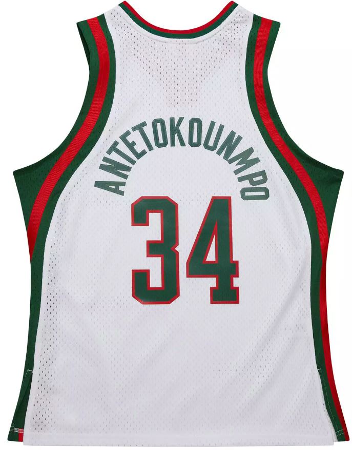 Mitchell & Ness NBA Milwaukee Bucks Giannis Antetokounmpo #34 2013-14 HWC Swingman Jersey - White