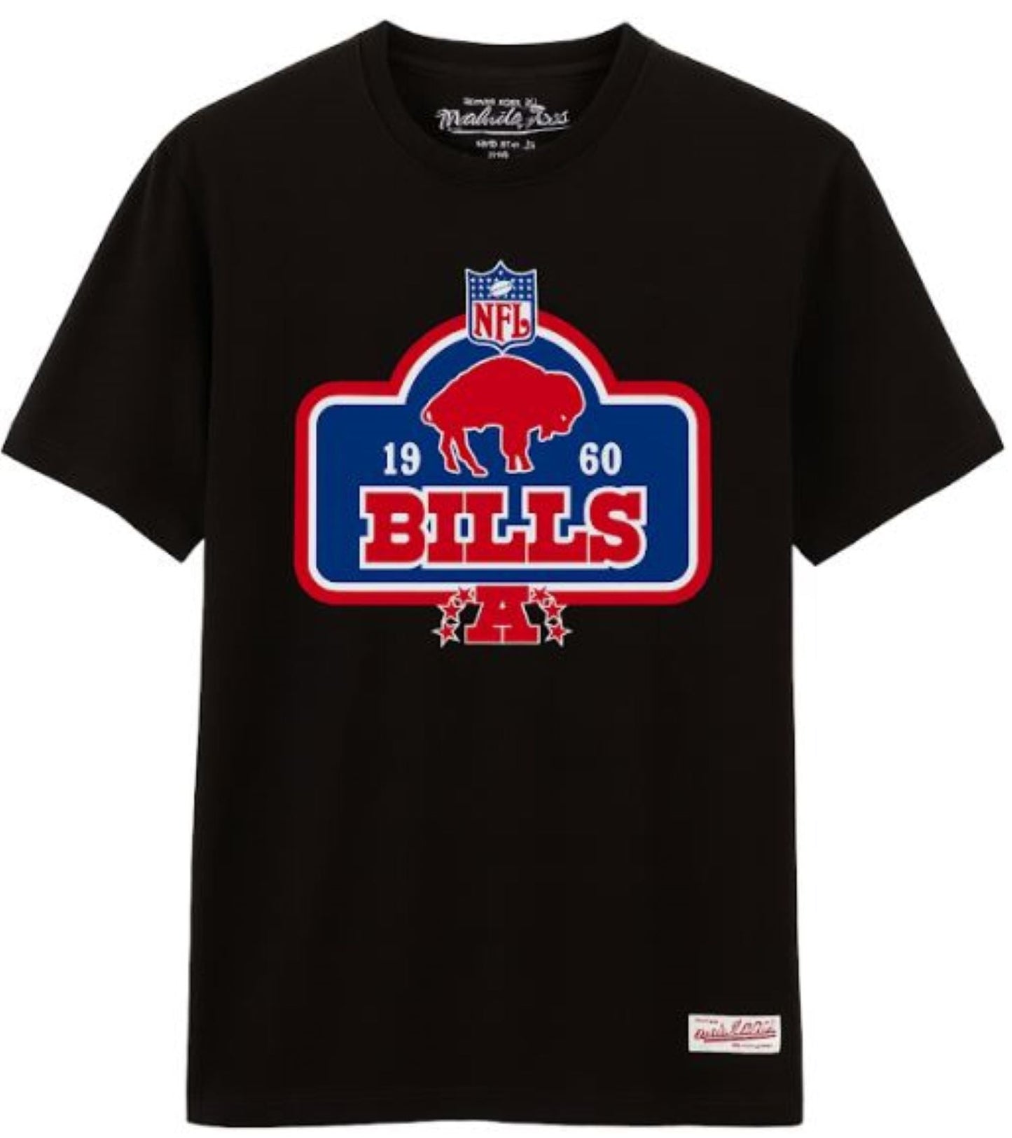 Mitchell & Ness NFL Buffalo Bills 1960 Retro Tee - Black