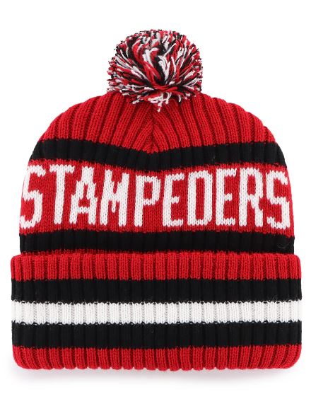 47 CFL Calgary Stampeders Bering Cuff Knit Hat - Red/Black