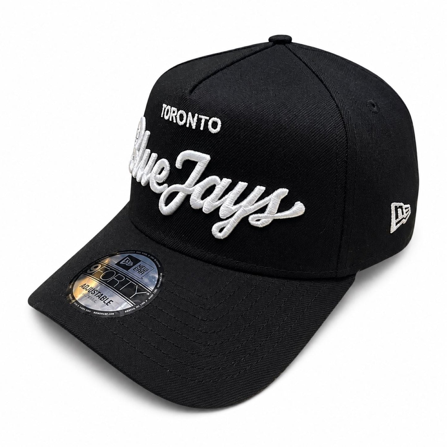 New Era 9FORTY A-Frame MLB Toronto Blue Jays Local Play Adjustable Snapback Hat - Black
