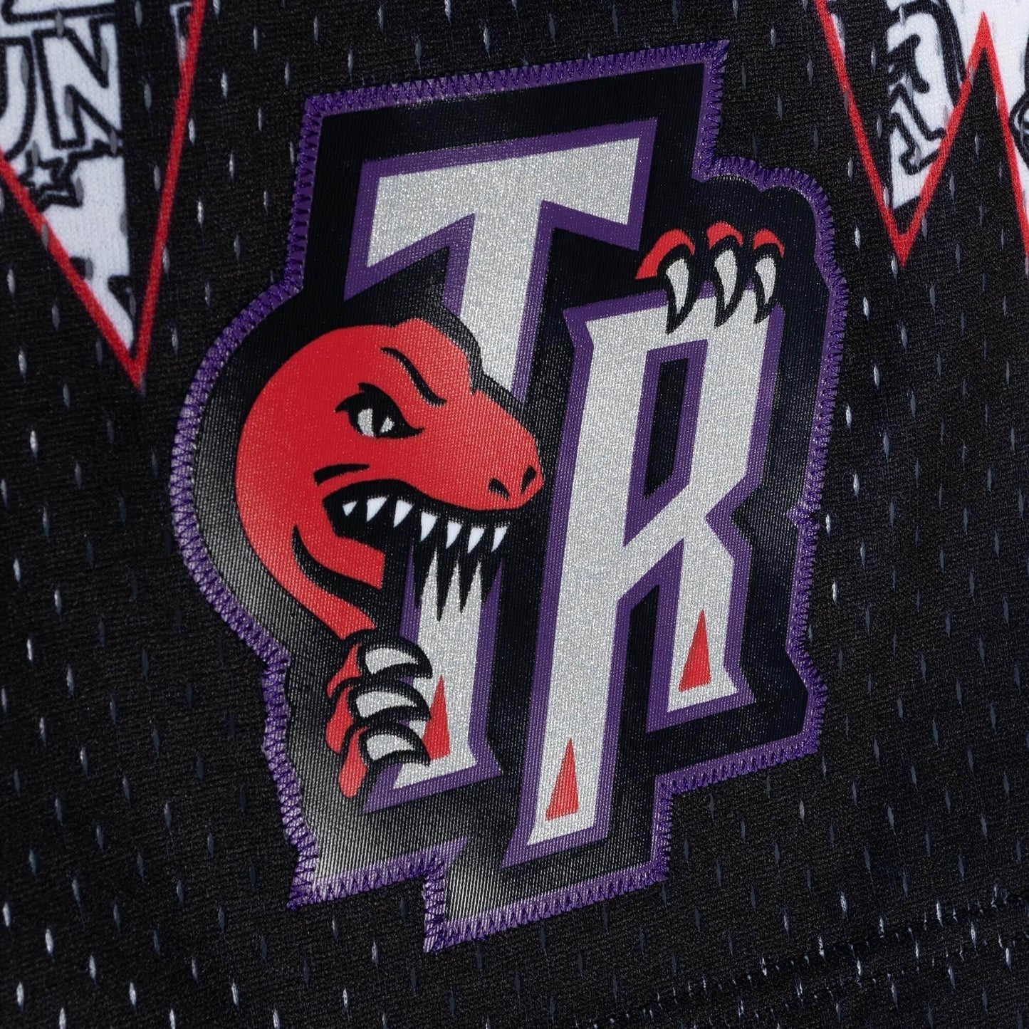 Men's Mitchell & Ness White Doodle Toronto Raptors Hardwood Classics Swingman Shorts