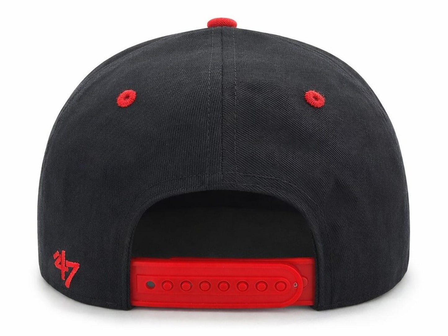 '47 Hitch NBA Toronto Raptors Diamond Cut Two Tone Snapback Hat - Black/Red