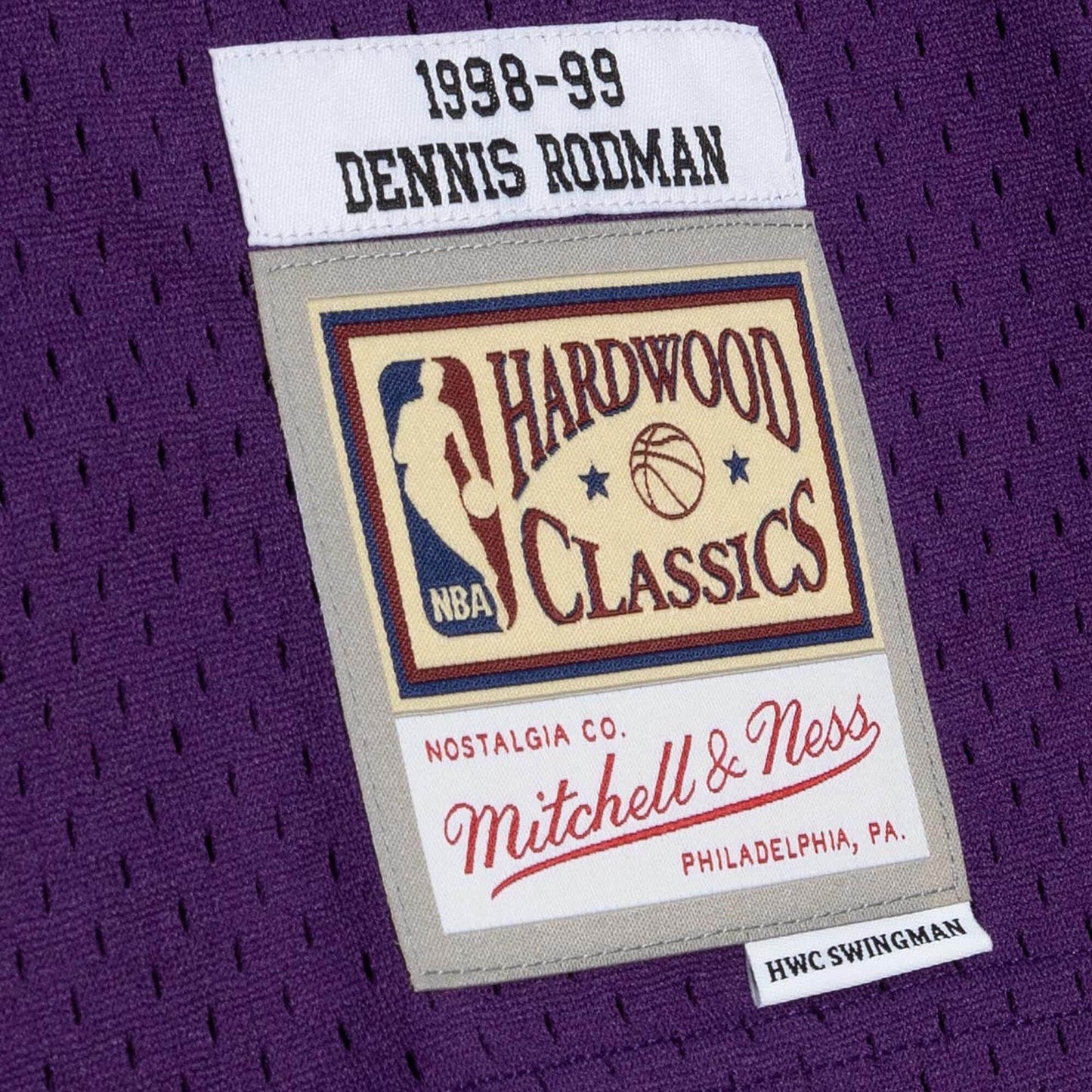 Men's Mitchell & Ness NBA Dennis Rodman Los Angeles Lakers 1998/99 Hardwood Classics Swingman Jersey - Purple