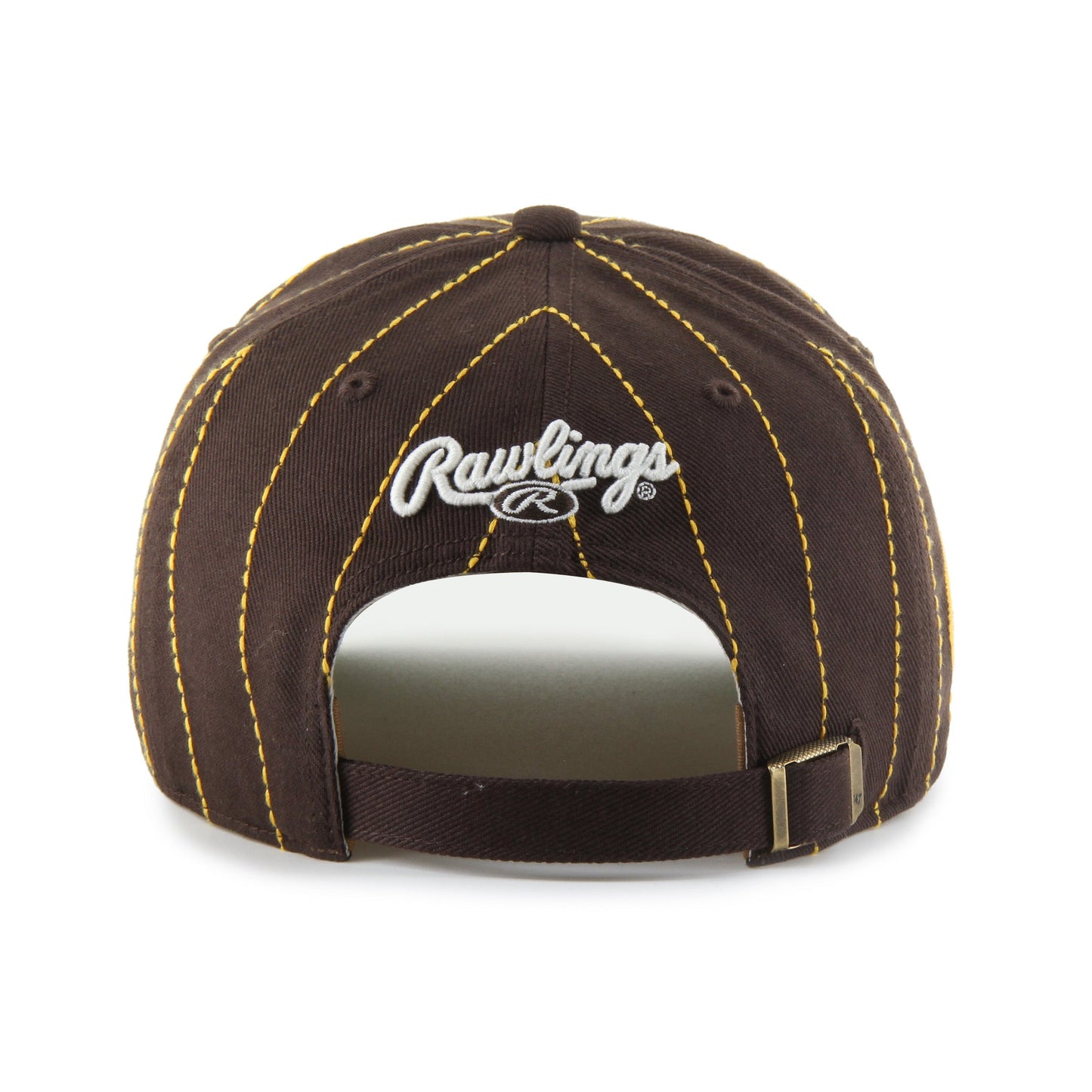 '47 MLB San Diego Padres Rawlings Pinstripe Hitch Adjustable Hat - Brown