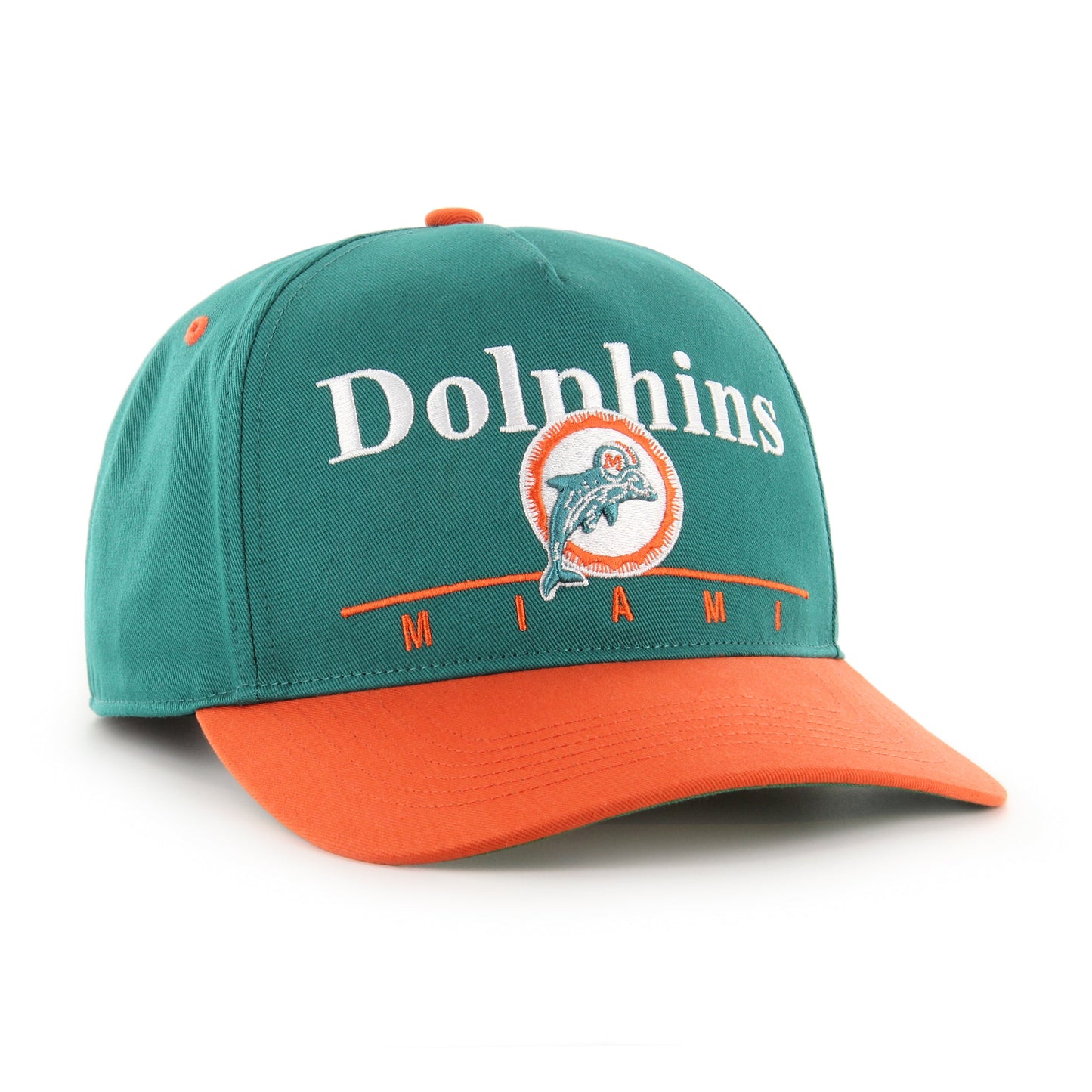 '47 NFL Miami Dolphins Super Hitch Adjustable Snapback Hat - Green / Orange