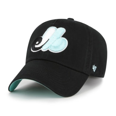 47 MLB Montreal Expos Black Mint Double Under Adjustable Clean Up Hat
